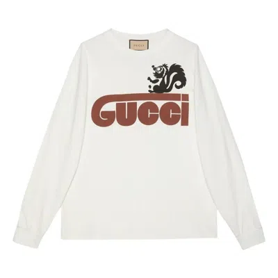 Gucci Long Sleeve Skunk T-shirt 'white'