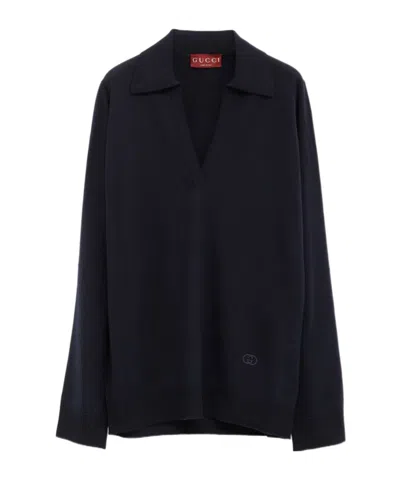 Gucci Long Sleeve Sweater In Black