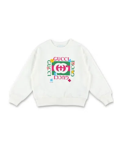 Gucci Long Sleeve Sweatshirt In White