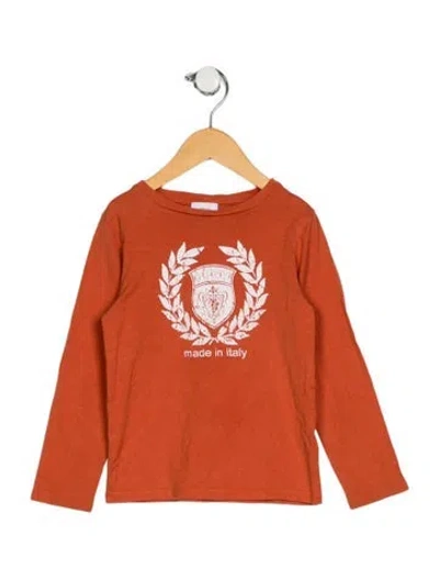 Pre-owned Gucci Babies' Long Sleeve Top In Orange/white