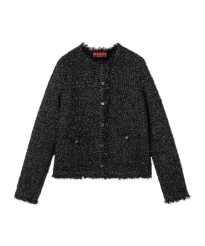 Gucci Long-sleeved Casual Jacket In Black