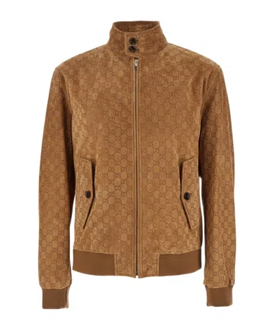 GUCCI GUCCI EMBOSSED GG BOMBER JACKET