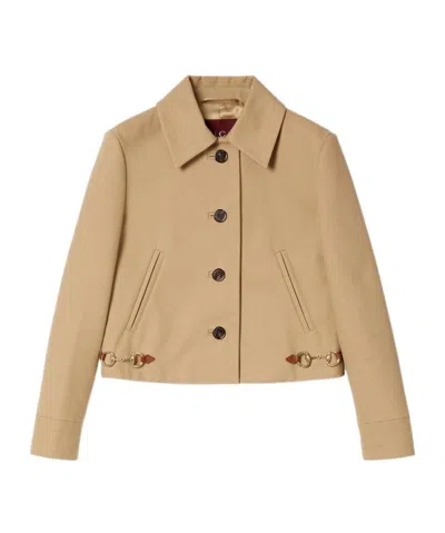 Gucci Long-sleeved Casual Jacket In Nude