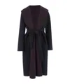 Gucci Navy Blue Wool Blend Reversible Coat In Multi