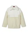 Gucci Wool Fleece Zip Jacket In White