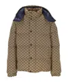 Gucci Long-sleeved Cotton Jacket In Brown
