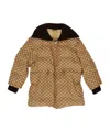 Gucci Long-sleeved Cotton Jacket In Brown