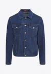 Gucci Denim Jacket Casual Jackets And Parka Blue In Blue