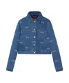 Gucci Long-sleeved Denim Jacket In Blue