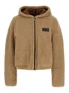 Gucci Reversible Shearling Bomber Jacket In Brown