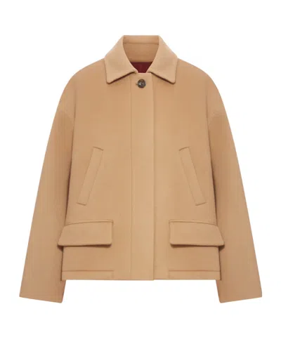 Gucci Long-sleeved Jacket In Brown
