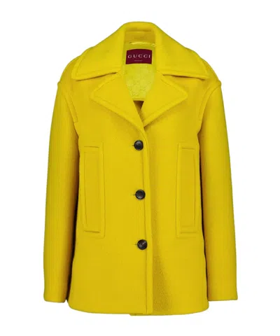 Gucci Long-sleeved Jacket In Yellow