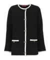 Gucci Long-sleeved Knitted Cardigan In Black
