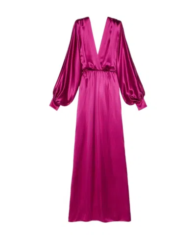 GUCCI LONG-SLEEVED SATIN GOWN