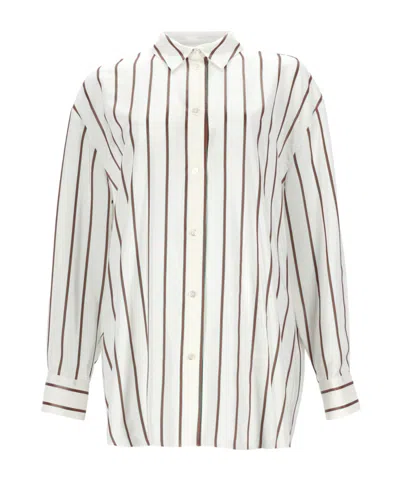 Gucci Striped Oversize Shirt In Multi