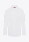 Gucci Men Skinny Fit Cotton Shirt With Buttons Closure And Long Sleeve In White