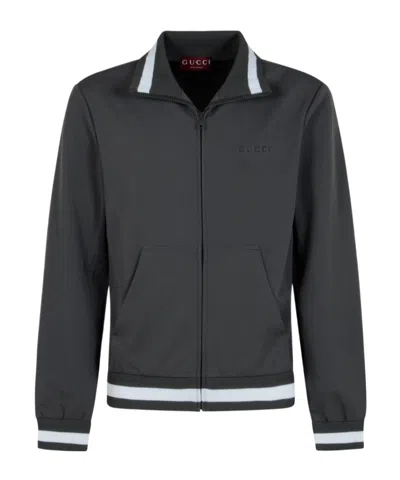 Gucci Long-sleeved Sports Jacket In Black