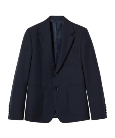 Gucci Long-sleeved Suit Coat In Black