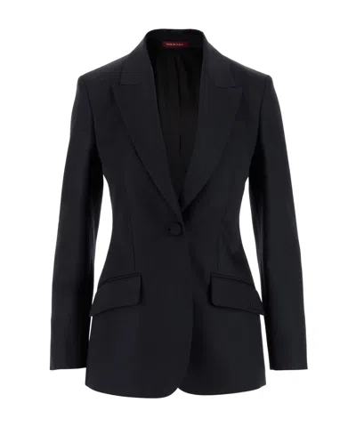 Gucci Long-sleeved Suit Coat In Black