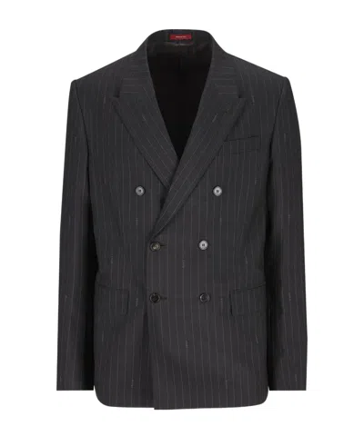 Gucci Long-sleeved Suit Jacket In Black