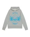 Gucci Mens Record Print Oversize Grey In Gray