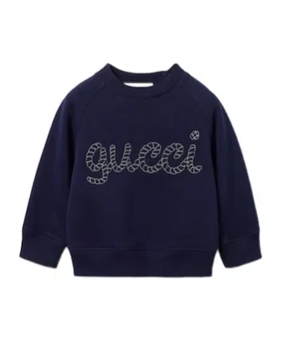 Gucci Long-sleeved Sweater In Black