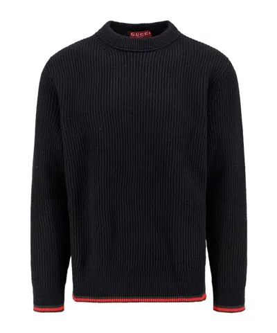 GUCCI GUCCI MOCK-NECK KNIT SWEATER