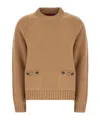 Gucci Long-sleeved Sweater In Brown