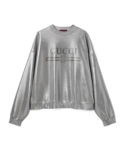 Gucci Long-sleeved Sweater In Gray