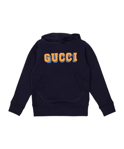 Gucci Long-sleeved Sweatshirt In Black