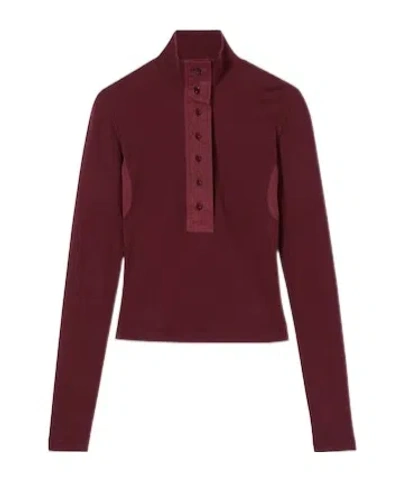 Gucci Long-sleeved T-shirt In Burgundy