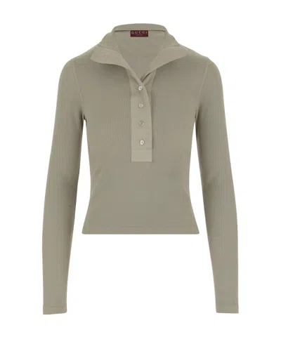 Gucci Long-sleeved T-shirt In Nude