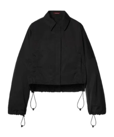 Gucci Long-sleeved Zipper Casual Jacket In Black