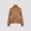 Gucci Gg Jacquard Jacket In Vintage Camel