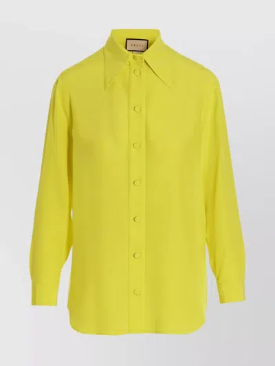 GUCCI LONG SLEEVES SILK SHIRT