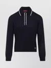 Gucci Long Sleeves Wool Polo Collar Sweater In Black