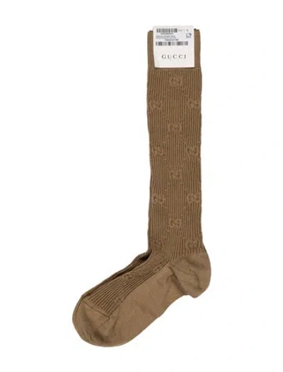 Pre-owned Gucci Long Socks In Neutral