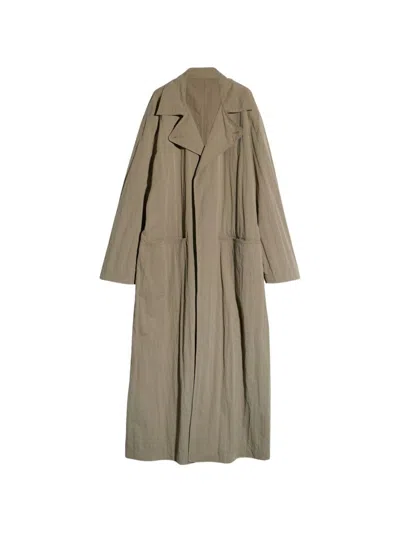 Gucci Long Trench Coat In Brown