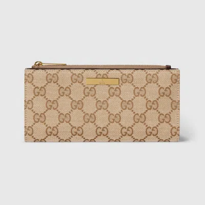 Gucci Long Wallet With  Plaque In Brown