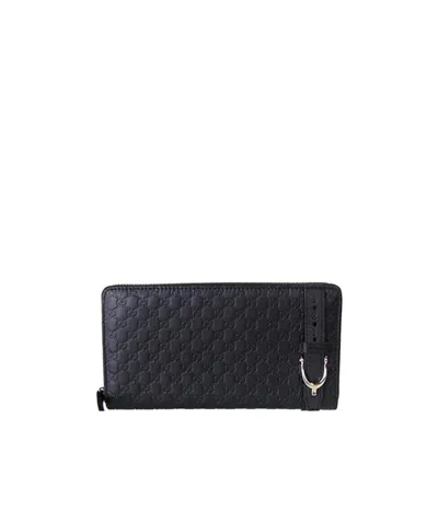 Gucci Long Zipper Purse In Black