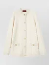 Gucci Women Ivory Stretch Boucle Cardigan In White