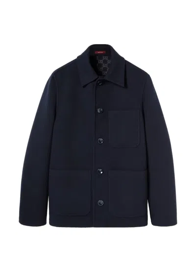 Gucci Long-sleeve Blazer In Blue