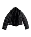 Gucci Padded Polyester Jacket With Shearling In White
