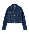 Gucci Relaxed Cropped Fit Denim Jacket In Blue