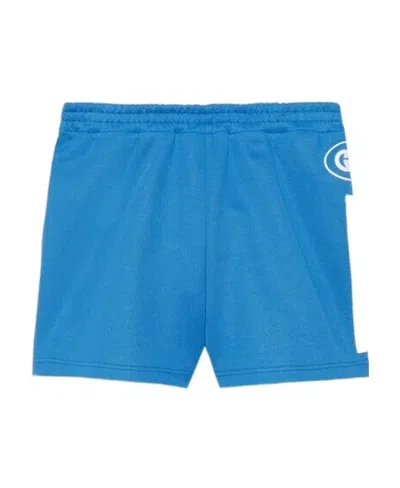 Gucci Loose Waist Shorts In Blue