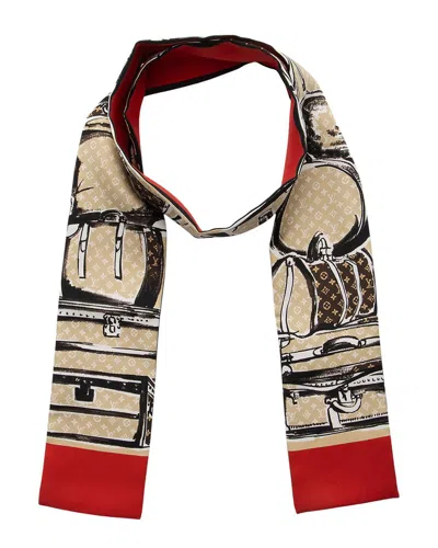 Gucci Louis Vuitton Silk Trunks Bandeau Scarf (authentic Pre-loved) In Multi
