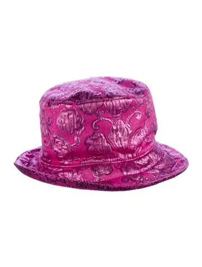 Pre-owned Gucci 'love Parade' Lamé Jacquard Reversible Bucket Hat W/tags