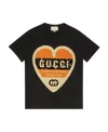 Gucci Love-print Sequinned T-shirt In Black