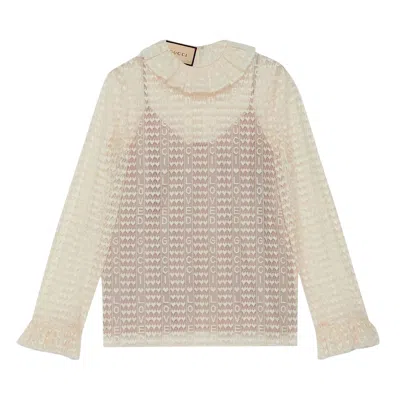 Pre-owned Gucci Lovelight Lace Cardigan 'beige' | Tan | Women's Size 40 In Brown