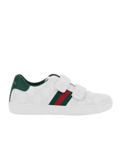 Gucci Low-cut Velcro Sneakers In White